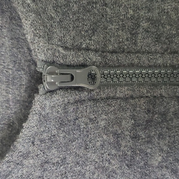 Susan Bristol 100% Wool Zipper Front Sweater Grey Size XL - Picture 4 of 8